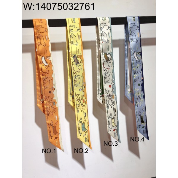 AGG 에르메스 도그 트윌리 스카프 4컬러 5*86cm PHMS2431