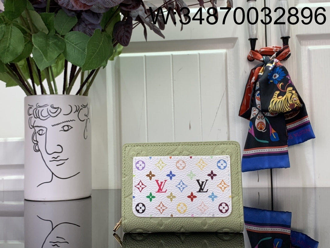 [88factory] 루이비통 LV x TM 반지갑 M13619 11*8.5*3.5cm 라이트 그린