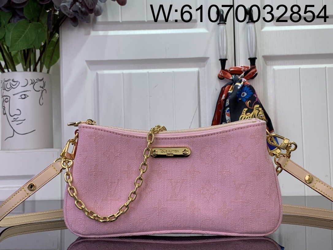 [88factory] 루이비통 리브 포쉐트 데님 13.5*6.5*24.5cm 핑크