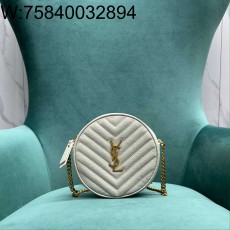 Pomegrante 생로랑 모노그램 라운드 탬버린백 610436 17*5.5*17cm 화이트