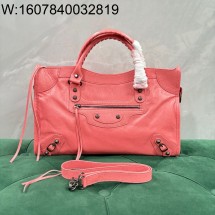 [dxg] 발렌시아가 르 시티 라지 백 38*24*14cm 딥핑크 브라스 장식  