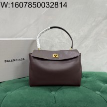 [dxg] 발렌시아가 로데오 스몰 핸드백 빈티지 골드 장식 28.9*20*9.9cm 다크 커피