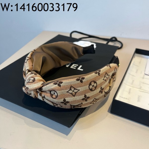 AGG 루이비통 모노그램 나비매듭 머리띠
