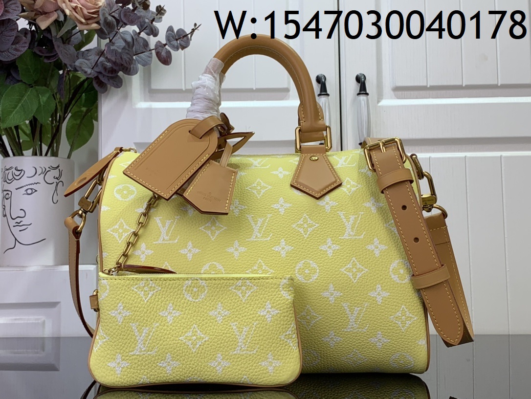 [88factory] 루이비통 스피디 P9 반둘리에 M14077 30*17*21cm 레몬 옐로우