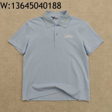 GTR공장 버버리 25SS 모노그램 자수 반팔 폴로 라이트 블루