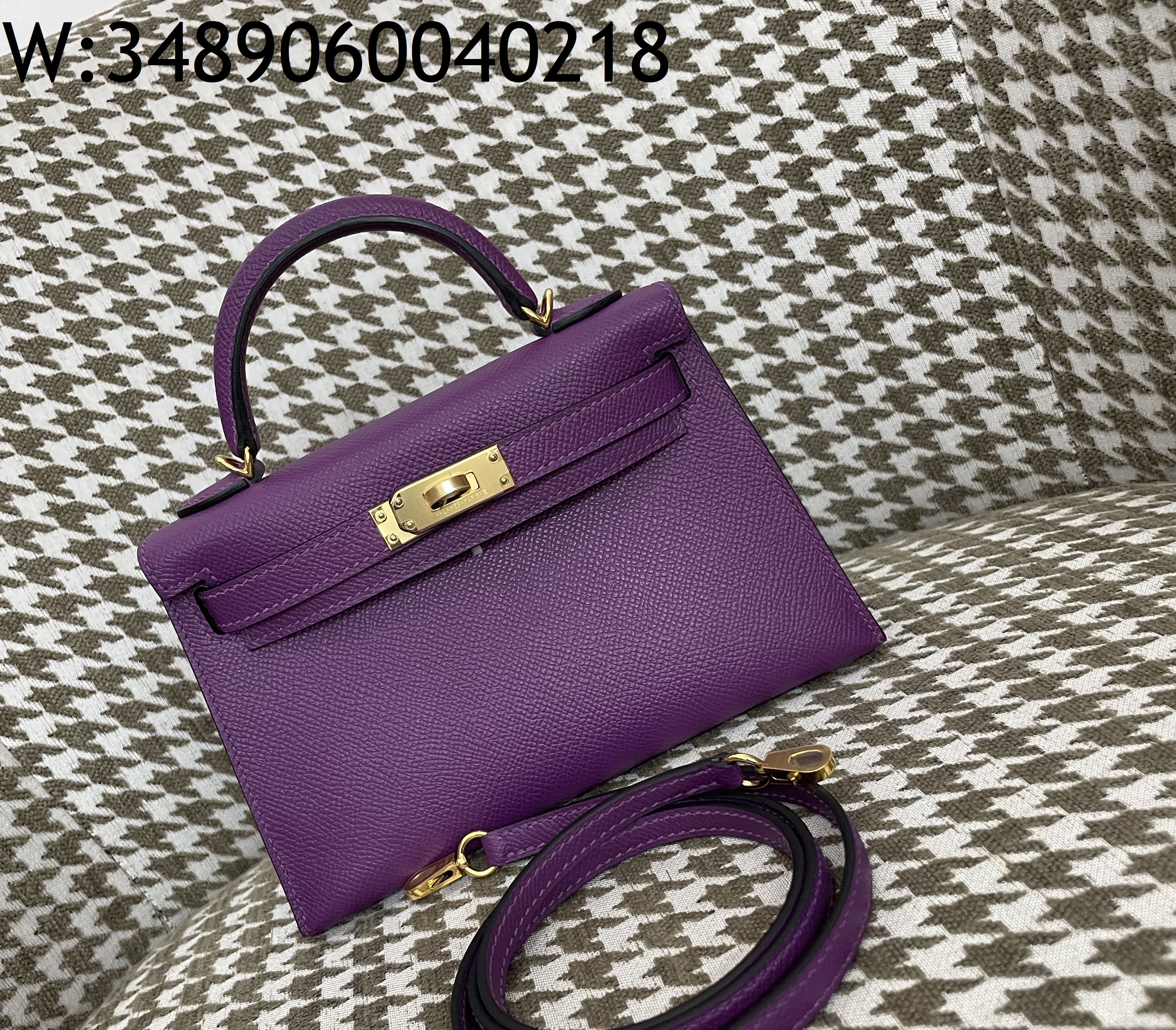 [장인의집] 에르메스 켈리 19 금장 다크 퍼플 epsom