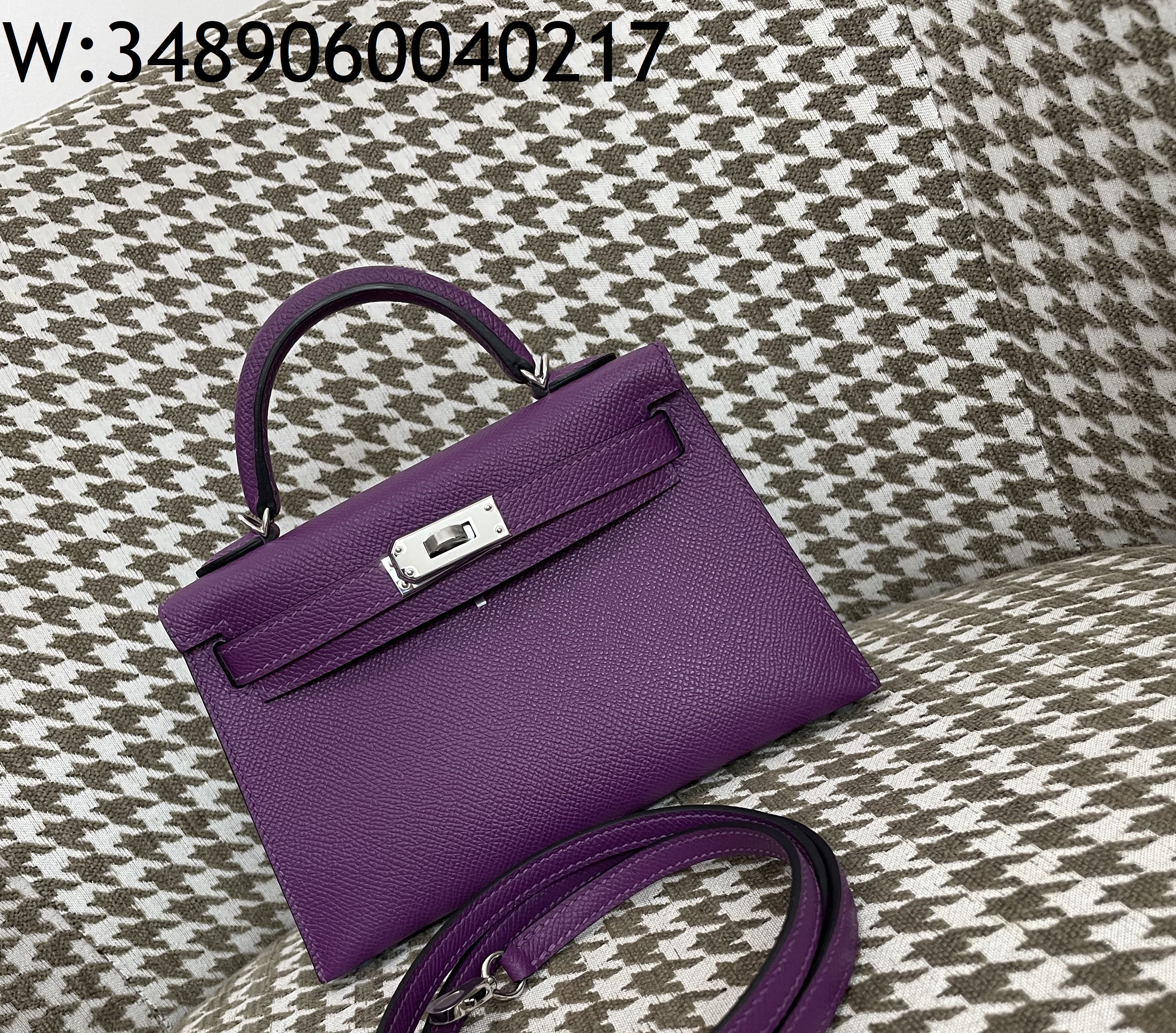 [장인의집] 에르메스 켈리 19 은장 다크 퍼플 epsom
