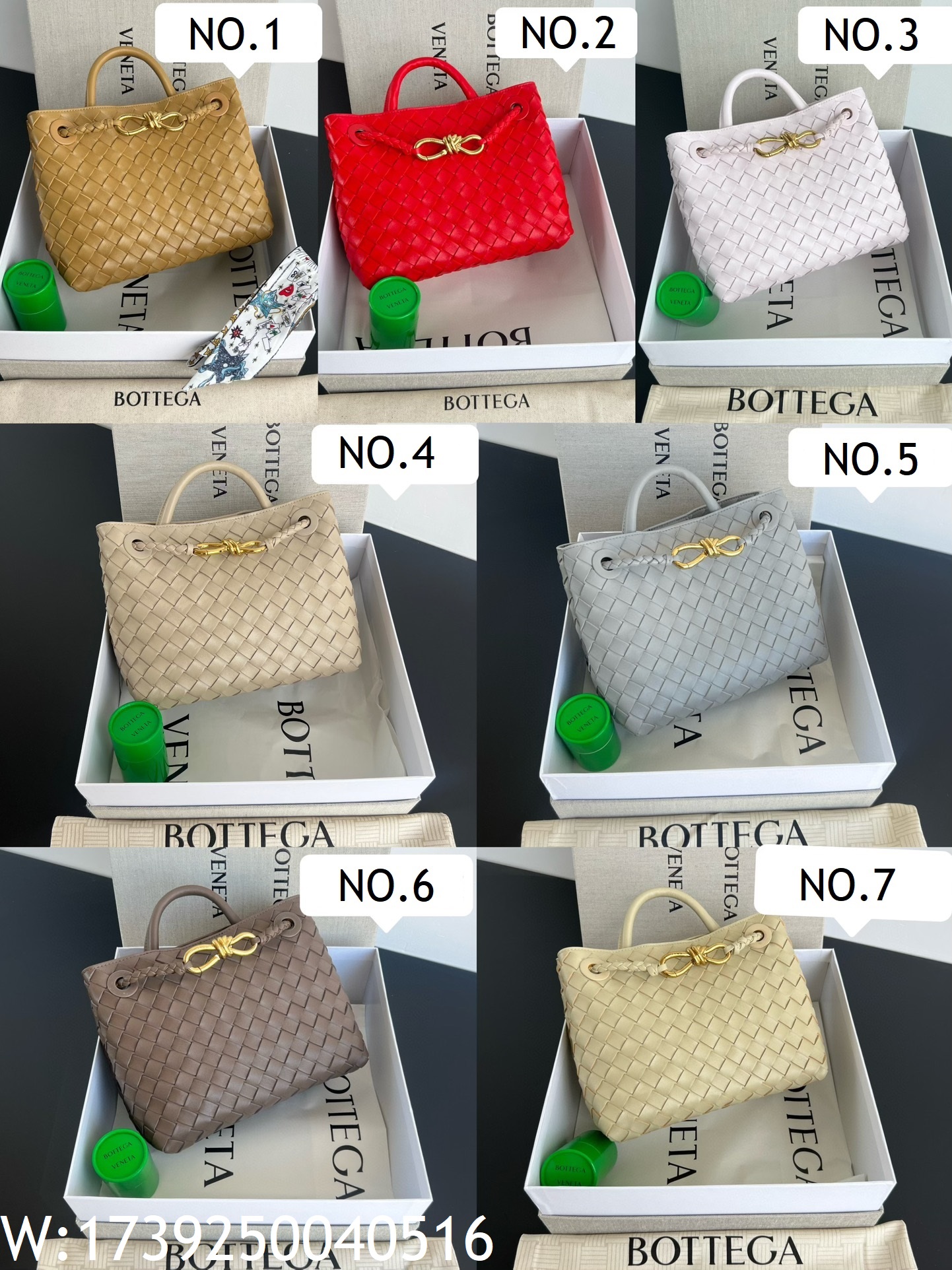 징 팩토리 보테가베네타 스몰 안디아모 743568 25*22*10.5cm 11컬러