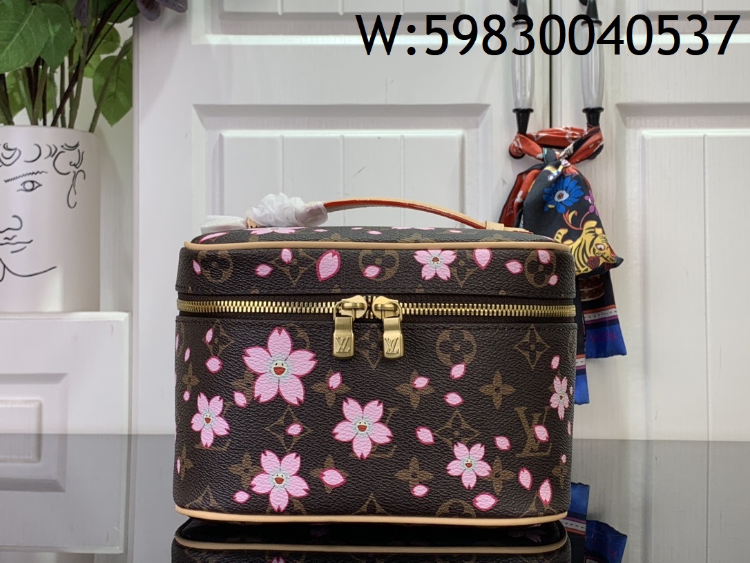 [88factory] 루이비통 LV X TM 타카시 니스 미니 사쿠라 M14181 13.5*12*20cm 브라운