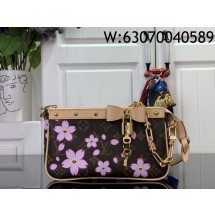 [88factory] 루이비통 LV X TM 포쉐트 악세수아 사쿠라 M13666 13*4*22cm 브라운