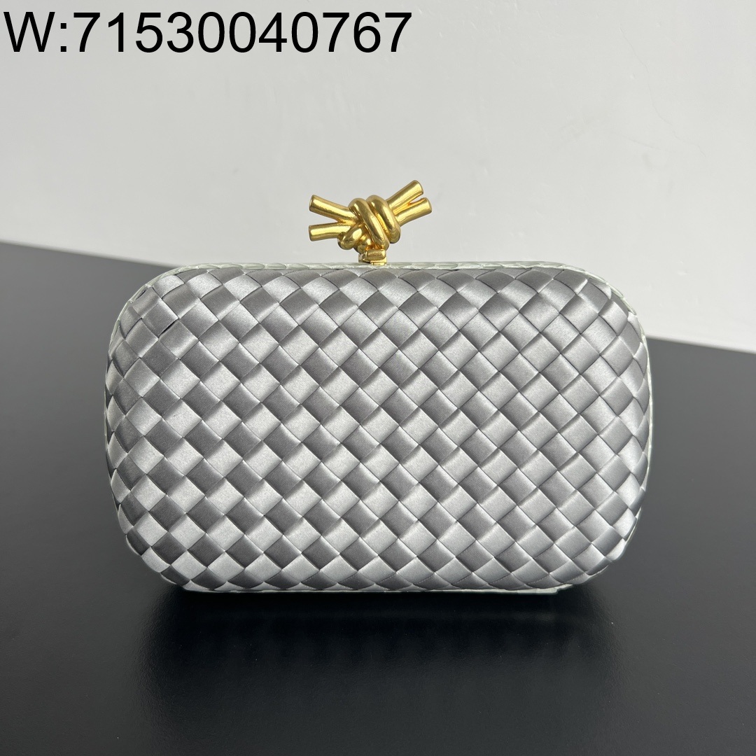 징 팩토리 보테가베네타 놋 717622 20*12*5.5cm 그레이 실크 명주