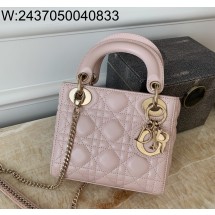 [엔젤] 디올 미니 레이디백 까나쥬 17*15*7cm 라이트 핑크