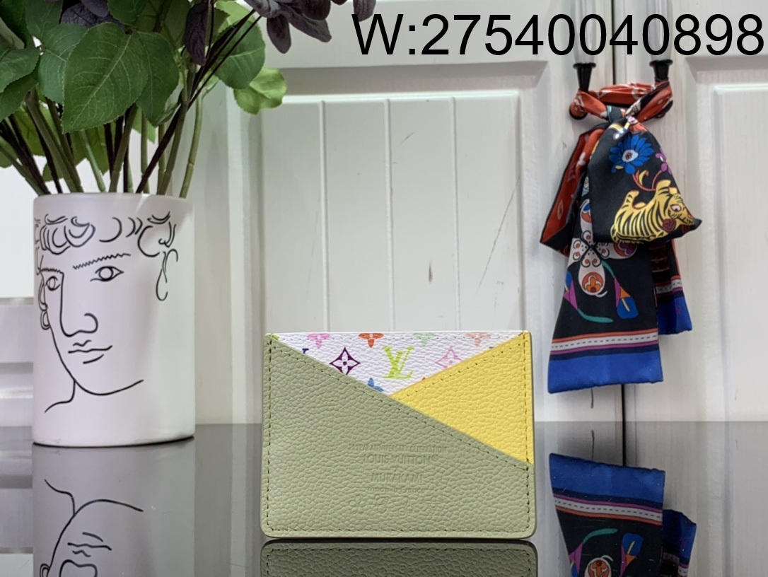 [88factory] 루이비통 LV x TM 크리스크로스 카드지갑 M14139 10*7*0.3cm 연 그린