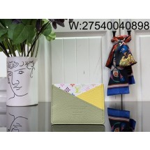 [88factory] 루이비통 LV x TM 크리스크로스 카드지갑 M14139 10*7*0.3cm 연 그린