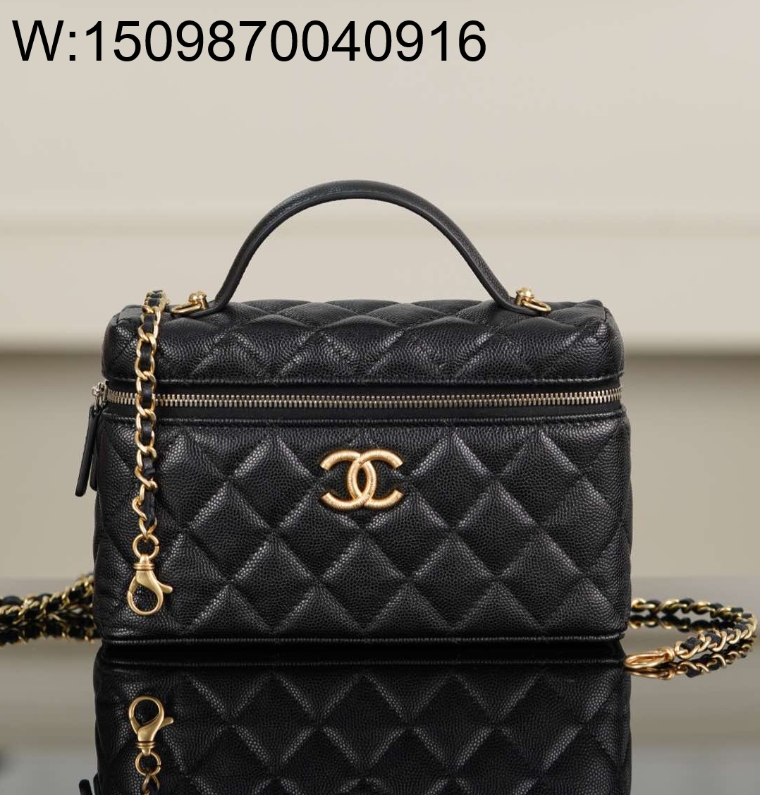 [JD] 샤넬 체인 베니티백 골드 메탈 25P 블랙 17*19.5*5cm 