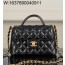[JD] 샤넬 25P 금장 핸들 플랩 켈리 백 14*20*5.5cm 블랙