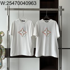 V공장 루이비통 25SS 큐빅 프라워 반팔티 화이트