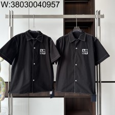 V공장 루이비통 24FW 배색 LV 패치 반팔 셔츠 블랙