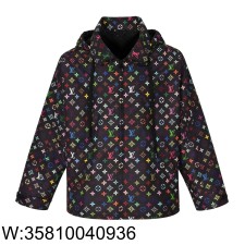 [잔디집2] 루이비통 LV X TM 올 오버 멀티 컬러 모노그램 칼라 넉 바람막이 블랙