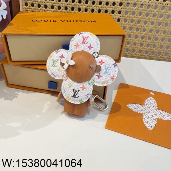 AGG 루이비통 LV X TM 비비엔 백 참 키링 화이트