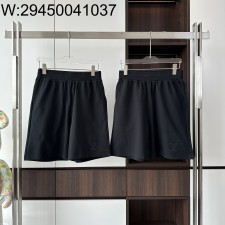 V공장 루이비통 큐빅 LV 로고 순색 반바지 블랙
