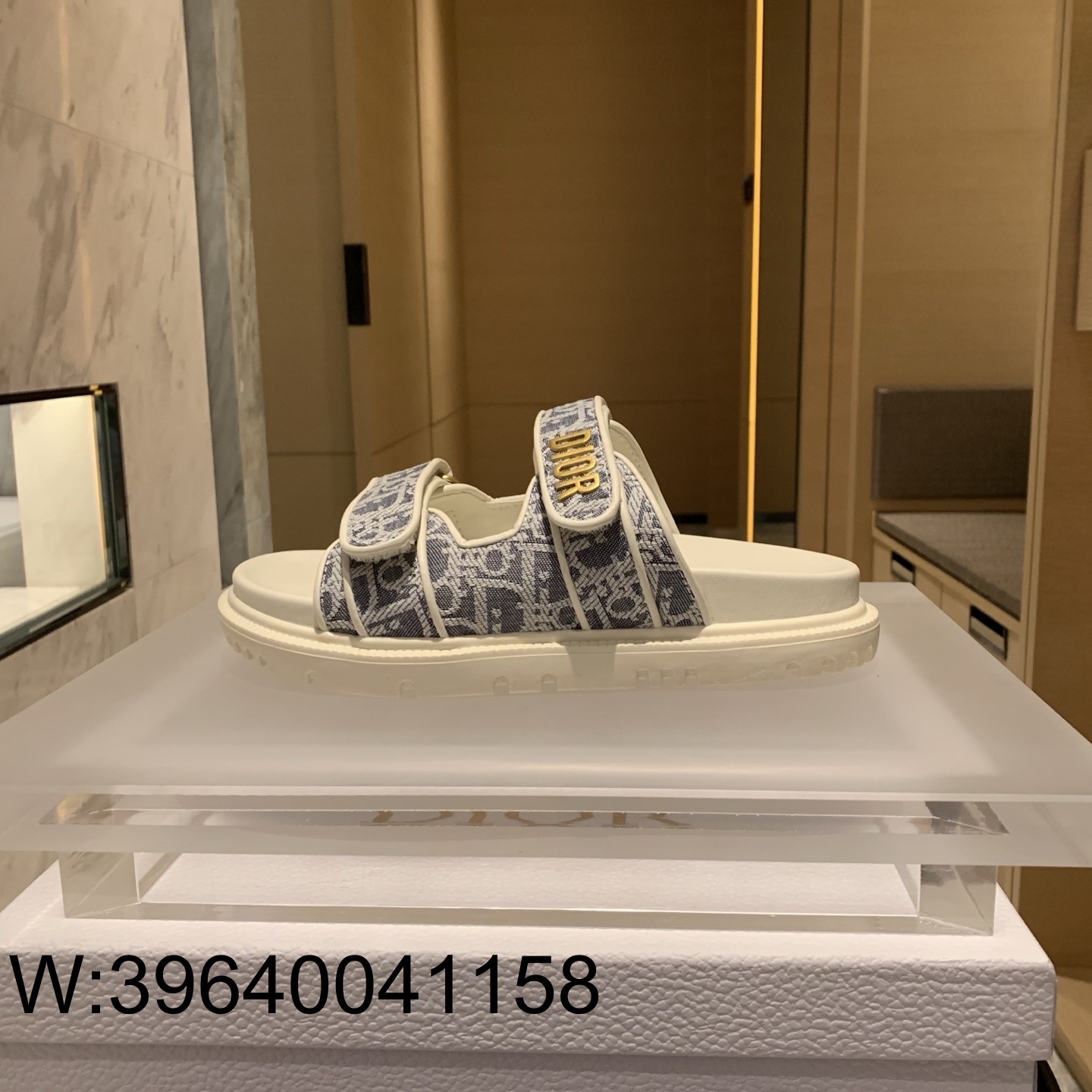 [QR 5009] 디올 액트 금장 오블리크 뮬 슬리퍼