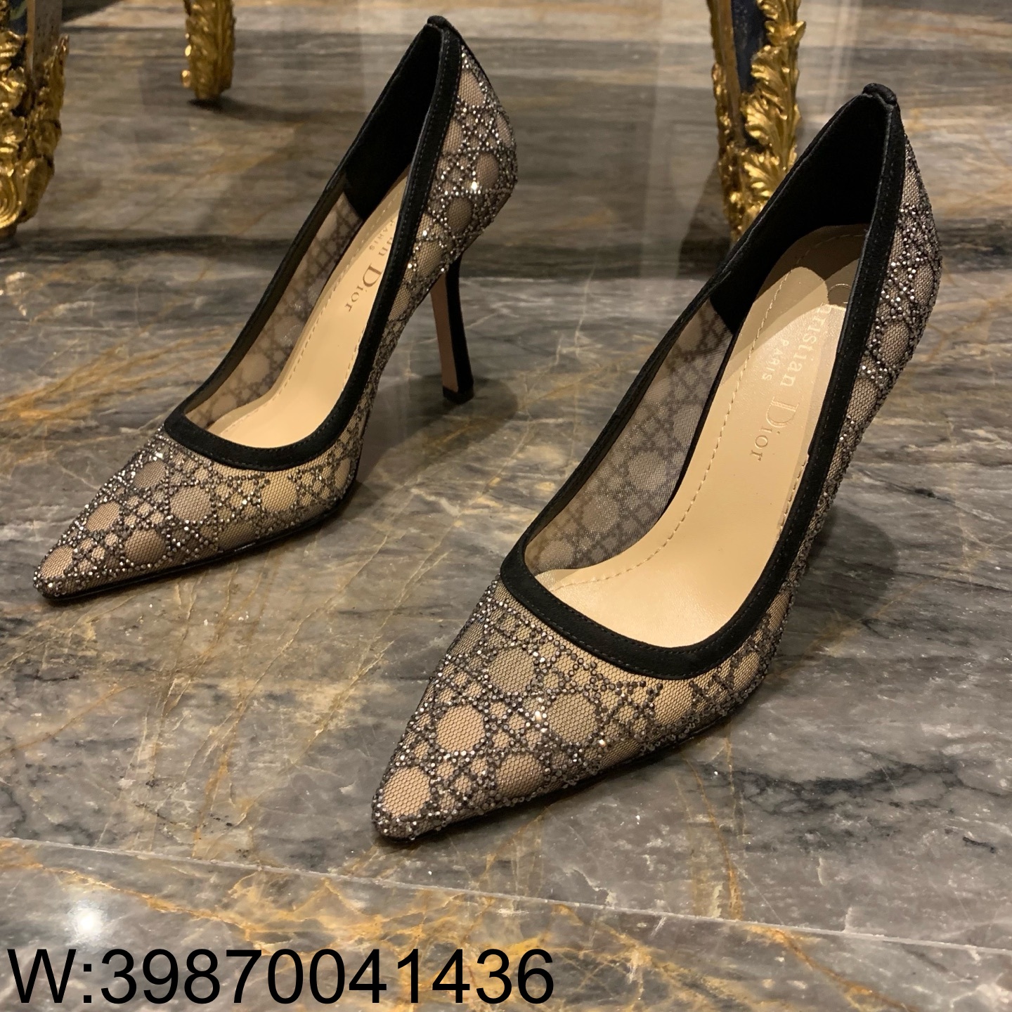 [QR 5009] 디올 capture 펌프스 힐 블랙 10cm 