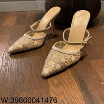 [QR 5009] 디올 capture 뮬 힐 투명 누드 10cm 