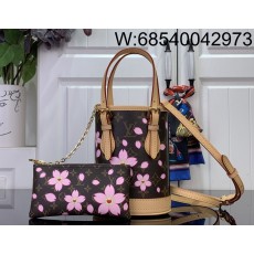 [88factory] 루이비통 x 무라카미 타카시 나노 버킷 사쿠라 브라운 M13417 17*9*13cm