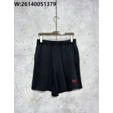 [사슬공장] 발렌시아가 빈티지 SS25 레드 BB 자수 반바지 블랙