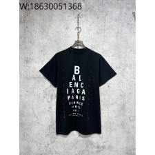 [사슬공장] 발렌시아가 모노그램 이니셜 프린트 반팔티 블랙