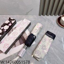 AGG 샤넬 CC로고 꽃 양우산 아이보리