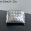 징 팩토리 보테가베네타 스몰 인트레치아토 반달 뷰티 파우치 실버 764044 16.5*10.5*9cm