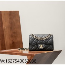 [CD] 샤넬 캐비어 플랩 체인 백 골드 멜달 25P 블랙 스몰 18*13.5*5cm