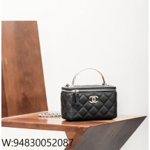 [CD] 샤넬 캐비어 베니티백 25s 블랙 금속 탑 17*9.5*8cm