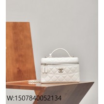 [CD] 샤넬 클래식 체인 베니티백 골드 메탈 25C LP 화이트 19.5*17*5cm