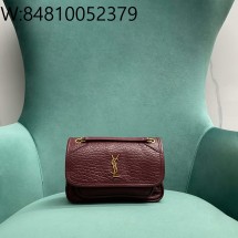 Pomegrante 생로랑 그레인 램스킨 소재 NIKI 미니 와인 828736 18*12.5*5cm