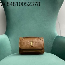 Pomegrante 생로랑 그레인 램스킨 소재 NIKI 미니 꼬냑 828736 18*12.5*5cm