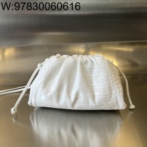 징 팩토리 보테가베네타 파우치 엠보싱 악어무늬 585852 22*13*5cm 화이트