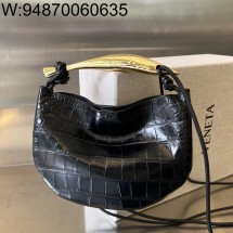 징 팩토리 보테가베네타 미니 사르딘 엠보싱 악어무늬 757824 20*12*2.5cm 블랙