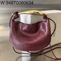 징 팩토리 보테가베네타 미니 사르딘 엠보싱 악어무늬 757824 20*12*2.5cm 와인