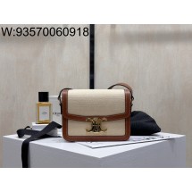 백경 셀린느 틴 트리옹프 백 텍스타일 카프스킨 18.5*13.5*7cm 내추럴 탠 188882