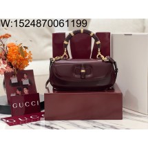 [JHL] 구찌 뱀부 Diva 미디엄 백 와인 827750 26.6*13*8cm