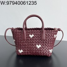 징 팩토리 보테가베네타 미니카바 818017 20*15*12cm 와인 하트