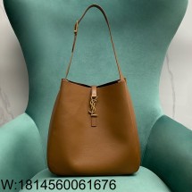 Pomegrante 생로랑 그레인 가죽 소재의 LE 5 A 7 소프트 라지백 753837 30*13*31cm 브라운