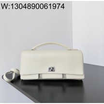 [dxg] 발렌시아가 벨 에어 스몰 클러치 온 스트랩 아이보리 실버 장식 26.9*13.9*5.3cm