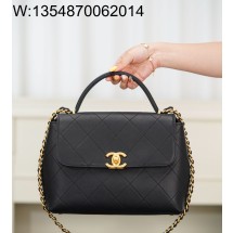 [JD] 샤넬 핸들 장식의 라지 플랩 백 카프스킨 골드 메탈 블랙 AS5467 B20111 94305 20.5*28*9.5cm 