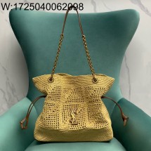 Pomegrante 생로랑 라피아 소재 JAMIE 쇼퍼 838876 27*11*33.5cm