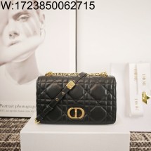 [JHL] 디올 소프트 디올 카로 미디움 백 매크로까나쥬 램스킨 블랙 금장 25*16*9cm