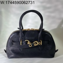 [JHL] 미우미우 아벙츄어 나파 레더 탑 핸들 스몰 백 블랙 5BB169 28*16.5*10cm